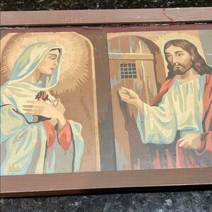 Vintage religious paint by numbers pictures